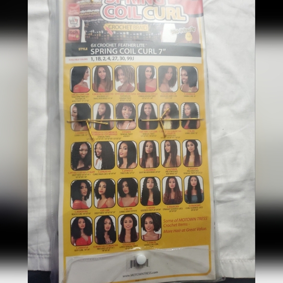 : 1 pk 7" 1B motown tress spring coil curl crochet braids 120 loops folded 240 - Picture 8 of 9